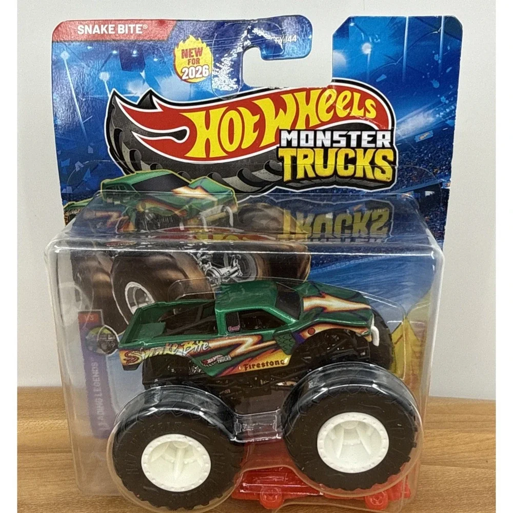 2026 Hot Wheels Monster Trucks SnakeBite, Mood Crusher, Bone Shaker, HW Police